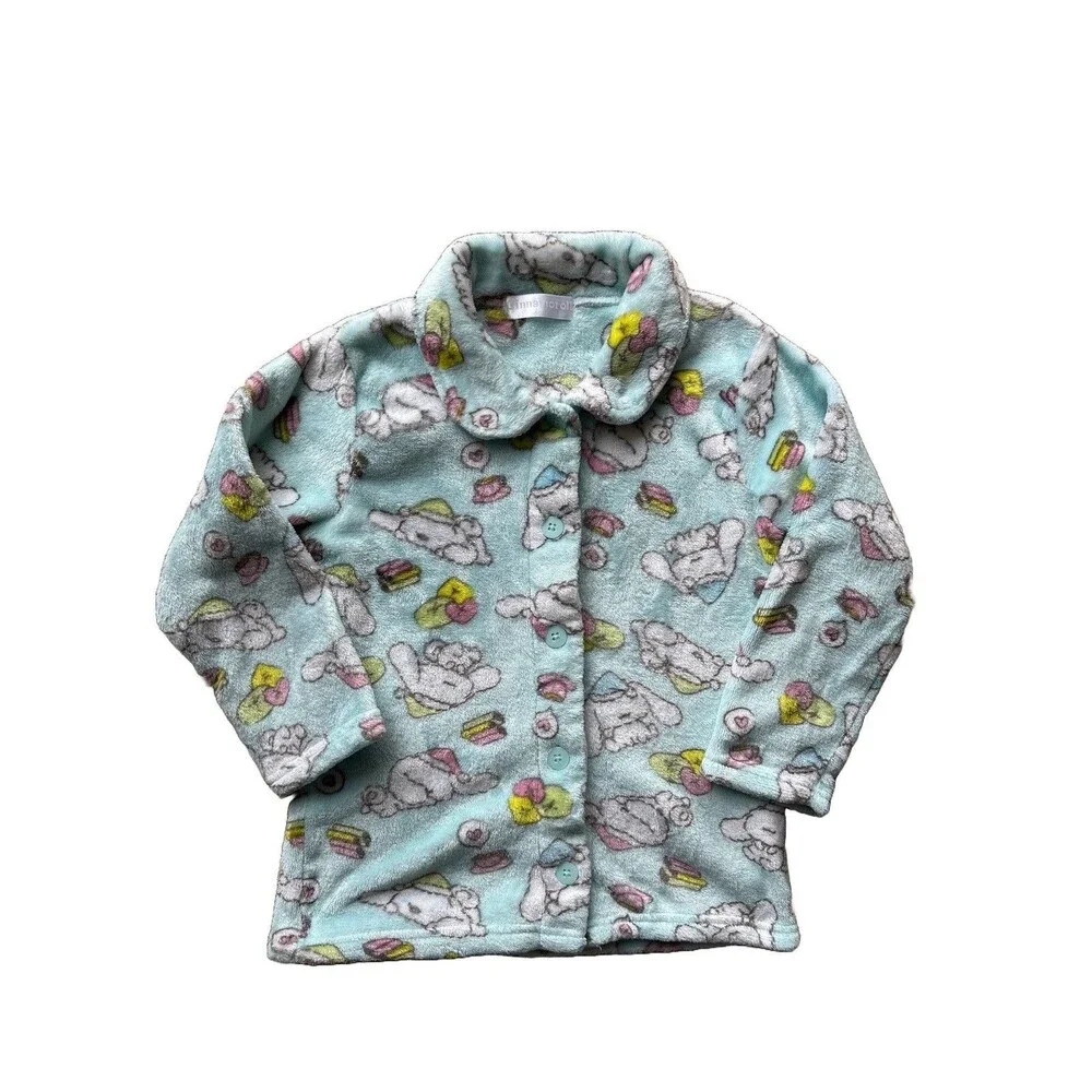 Sanrio CINNAMOROLL Blue Fleece Pajama Set Girls 8 Size 130cm